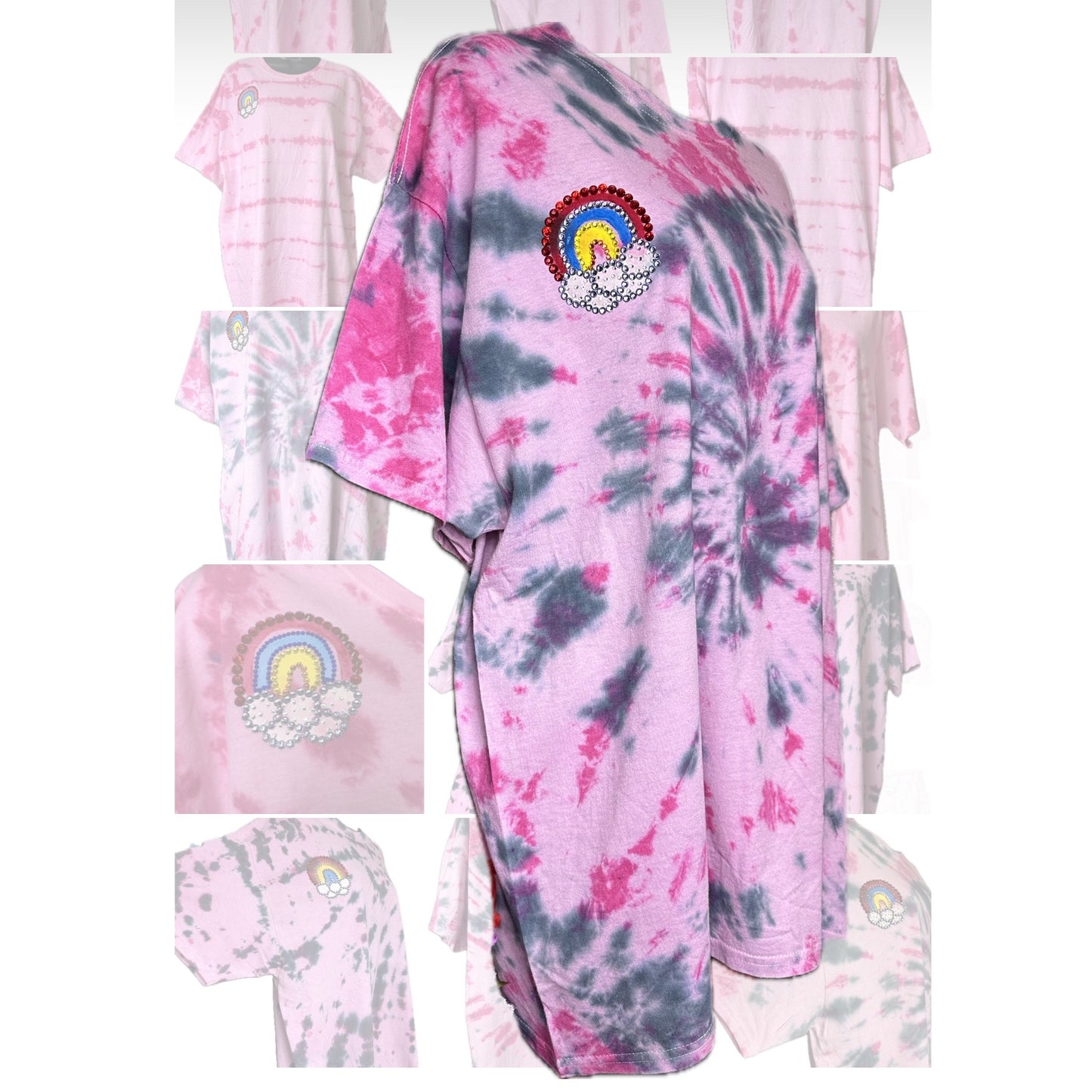 Sparkle Rainbow 2 color Tye Dye t-shirt