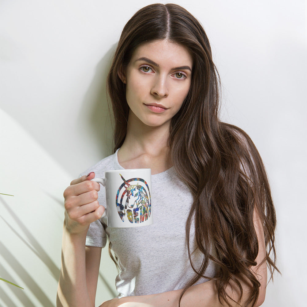 Rainbow Poeinacorn glossy mug