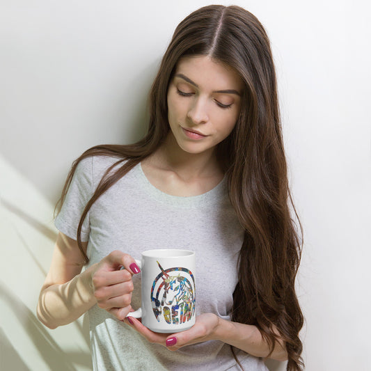 Rainbow Poeinacorn glossy mug